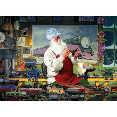 Produktbild von COBBLE HILL Puzzle Santa's Hobby 1000 Teile