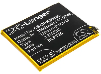 Produktbild von TECHTEK Akku Kompatibel mit [Oppo] CPH1907, CPH1989, PCKM00, PCKT00, Reno 2, Reno2 F Ersetzt BLP735