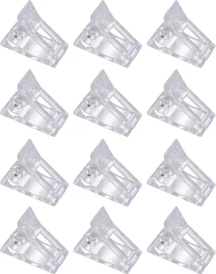 Produktbild von Packung mit 12 Polygel-Nagelclips, Nagelspitzenclips, Nagelclips für Polygel-Nagelverlängerungen