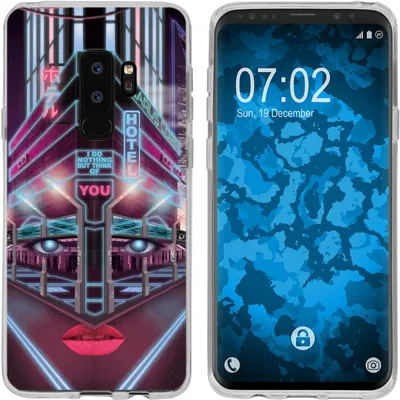 Produktbild von PhoneNatic Case kompatibel mit Samsung Galaxy S9 Plus Silikon-Hülle Retro Wave Cyberpunk.02 M5