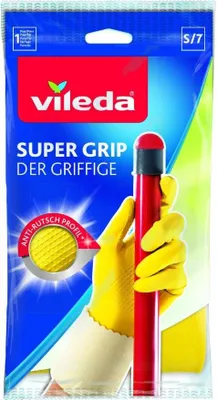 Zdjęcie produktu dla Vileda Super Universal, Rękawice domowe, Beżowy, Żółty, S, 1 szt., 2 szt., CE, WEEE