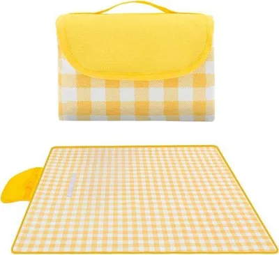 Produktbild von Famanu Picknickdecke Wasserfest 180 x 180 cm - Gelb + Rot