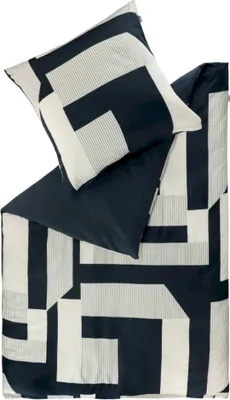 Produktbild von MUSTERRING Renforcé Bettwäsche SLOW Schwarz 155 x 220 cm