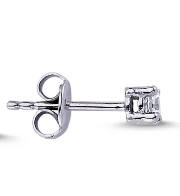 Produktbild von 0,11 Carat Herren Diamant Solitär EinStein Ohrringe 14 Karat Weißgold