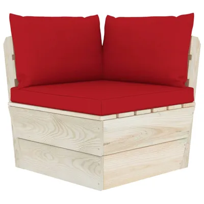 Produktbild von Garten-Paletten-Ecksofa mit Kissen Imprägniertes Fichtenholz