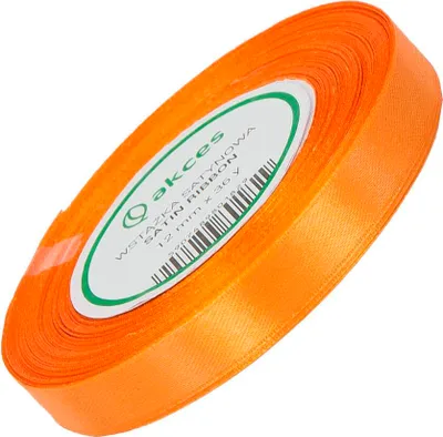 Zdjęcie produktu dla Wstążka satynowa pomarańczowy 12mm - 32mb