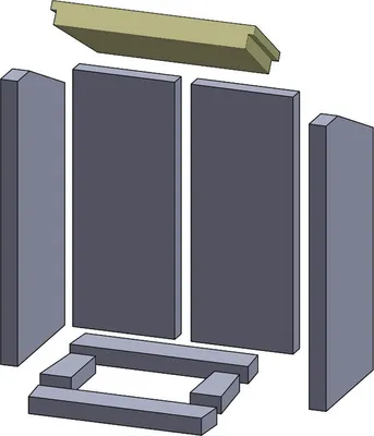 Produktbild von Heizgasumlenkplatte 359x195x40mm (Schamotte) passend für Drooff Gerola **
