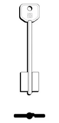 Produktbild von Silca 5AT9 Rohling Doppelbartschlüssel aus Metall
