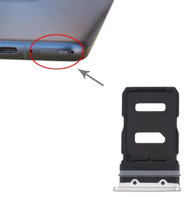 Immagine prodotto di Adattatore doppio slot per schede SIM per Asus Zenfone 8 Ricambio Argento