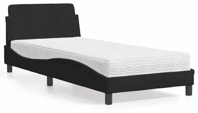 Obrázek produktu pro vidaXL Postel s matrací "Dover" černá 90x200 cm látka