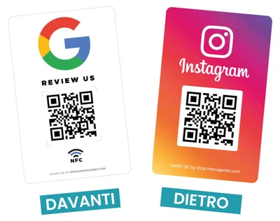 PVC-Karte Google + Instagram Parent, 12 x 8 cm, 1 Stück