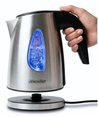 Zdjęcie produktu dla mesko MS 1351 czajnik elektryczny inox LED 1,0 L 1370-1630W