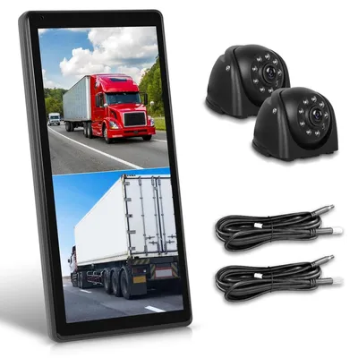 Obrázek produktu pro Zrcátková kamera do kamionu - 2 kamery - 10,36 palce - IP67 - Dotykový monitor s DVR