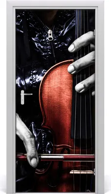Produktbild von Tulup Türaufkleber 95x205 cm Dekorative Aufkleber Selbstklebend Wasserdichte Tapete Abnehmbar Schlafzimmer Wohnzimmer Wohnkultur - Violine Musik