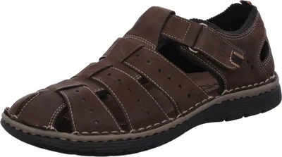 Produktbild von Rohde Herren Leder Klettverschluss Slipper Halbschuhe Prato 6040, Größe:45 EU, Farbe:Braun