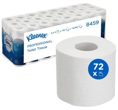 Productafbeelding van Kleenex toiletpapier, 8459, 3-laags, wc-papier, wit, 72x195 vel