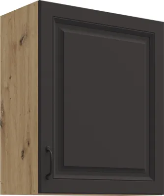 Produktbild von Hängeschrank 60 cm Stilo Grau + Eiche Artisan Küchenzeile Küchenblock Küche