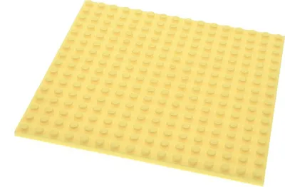 Produktbild von 1x Lego Bau Platte 16x16 hell gelb beidseitig bebaubar Basic 6035620 91405