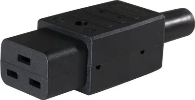 Produktbild von as-Schwabe Kaltgeräte-Steckverbinder Typ C19 Gesamtpolzahl: 3 10A 230V IP20