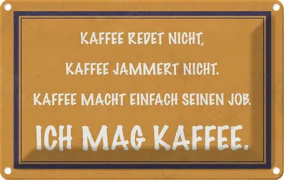 Produktbild von vianmo Blechschild 20x30 cm ich mag Kaffee Geschenk Familie Freunde