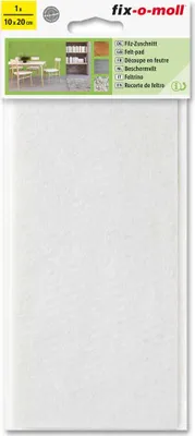 Produktbild von Filzzuschnitt 200mm x 100mm weiß fix-o-moll