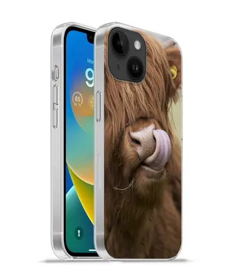 Produktbild von MuchoWow® Handyhülle Schutzhülle Hülle für Apple iPhone 14 - Softcase Schottischer Highlander - Braun - Tiere Silikon Softcase Handy Hülle - Mobiltelefonhülle