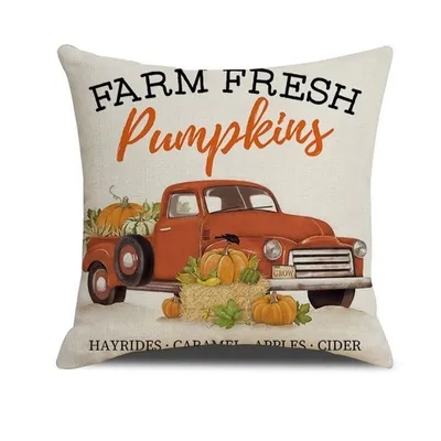 Produktbild von Kopfkissenbezug 45x45cm mit Herbstdruck BOHO, 100% Polyester, 77g Gewicht