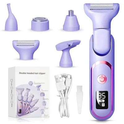 Produktbild von 5-in-1 Rasierer Damen Elektrischer Intimrasierer für Frauen Rasierer Elektrorasierer für Frauen Körpertrimmer Intimrasierer Bikini-Trimmer für Gesicht