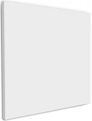 Produktbild von Wallario Premium Leinwandbild Weiß in Größe 50 x 50 cm