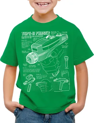 Produktbild von style3 Phaser 2265 Blaupause T-Shirt Kinder NCC-1701 star