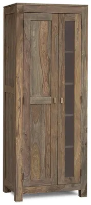 Produktbild von MASSIVMOEBEL24.DE Schrank Sheesham 70x45x180  grau geölt NATURE GREY #0125