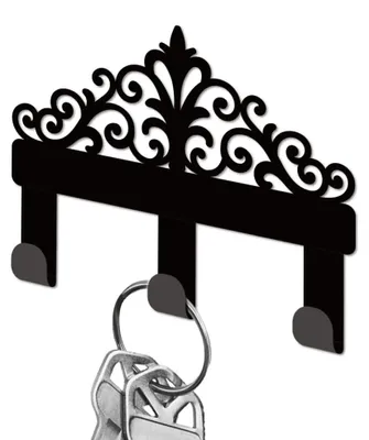 Produktbild von Schlüsselhalter aus Metall im Retro-Design mit 3 Haken für den Eingangsbereich, die Haustür oder den Flur.
