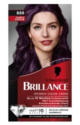 Produktbild von Schwarzkopf Brillance Intensive Color Creme, Violett, Dunkle Kirsche, Frauen