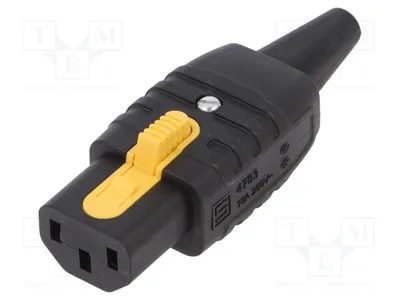 Obrázek produktu pro 1x Konektor: pro napájení střídavým proudem, samice, zástrčka, 10A, 4783-0000-00, pro připojení