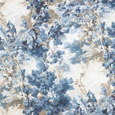 Produktbild von Sanders & Sanders Fototapete Bäumen und Blumen Blau und Weiß 375 x 270 cm