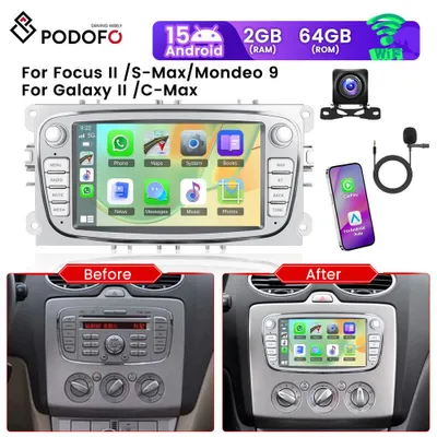 Produktbild von Android 15 Autoradio – Carplay Autoradio – Multimedia-Radio – Navigationsradio – Bluetooth-Autoradio