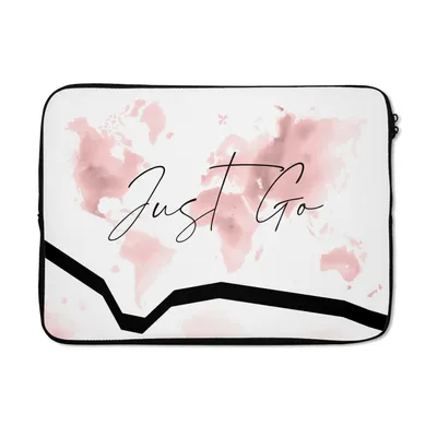 Produktbild von MuchoWow® Laptop Hülle 14 ZollWeltkarte - Zitate - Motivation Laptoptasche - Laptoptasche - Stoßsicher - Schutzhaube