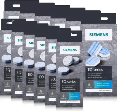 Produktbild von 6x Siemens EQ.series Pflegeset Entkalker TZ80002A & Reinigungstabletten TZ80001A