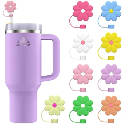 9 Silikon-Strohhalmdeckel für Becher, passend für Stanley 30/40 oz