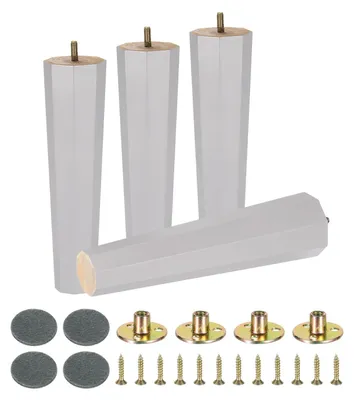 Image de Elzusha - Lot de 4 pieds en bois pour canapé et armoire