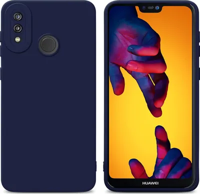 Produktbild von Cadorabo Hülle für Huawei P20 LITE 2018 / NOVA 3E Schutz Hülle in Blau TPU Silikon Etui Case Handyhülle