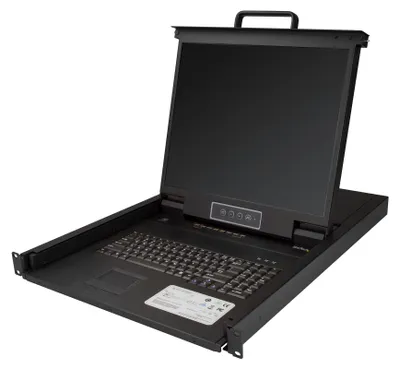 Image de StarTech.com RKCONS1908K support d'ordinateurs 48,3 cm (19") 1280 x 1024 pixels Acier Noir