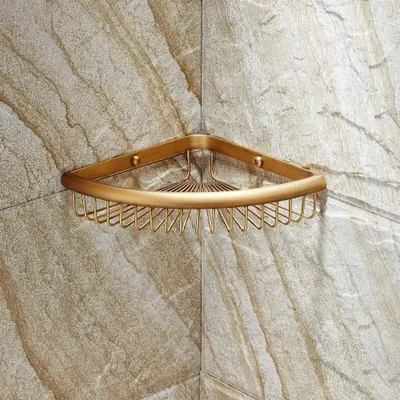 Produktbild von Wandregal für das Badezimmer - Messing - 21,5 x 21,5 cm