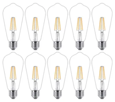 Productafbeelding van 10 x NCC-Licht LED Filament Leuchtmittel Edison ST64 5,5W = 40W E27 klar 470lm warmweiß 2700K DIMMBAR