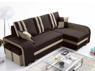 Obrázek produktu pro Rohová sedací souprava s otomany 245×165 CM Pohodlná rohová sedací souprava s polštáři Čalouněný nábytek do obývacího pokoje Kongo RBN01