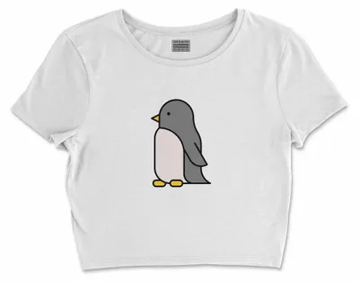 Immagine prodotto di Bona Basics, T-shirt crop basic stampato, donna, 100% cotone, bianco, casual