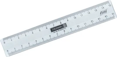 Produktbild von Flexillineal Kunststoff 15cm glasklar Packung mit 10 Stück