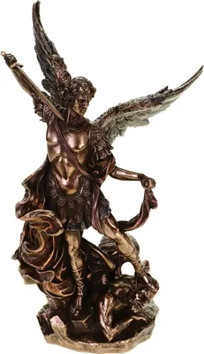 Produktbild von Erzengel Michael bekämpft das Böse Figur bronziert Veronese 23 cm Skulptur