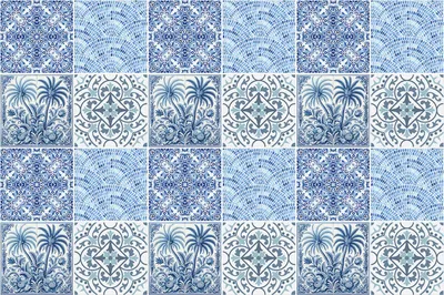Produktbild von Fliesenaufkleber 20 x 20 cm – 24 Stück – Selbstklebend – Wasserfest – Pflegeleicht – Hitzebeständig – Für Küche & Bad – Fliesen mit Pflanzenmotiven