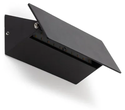 Produktbild von LED Wandleuchte Aluminium Außen Lars 2700K Schwarz Warmweiß ↑6 cm